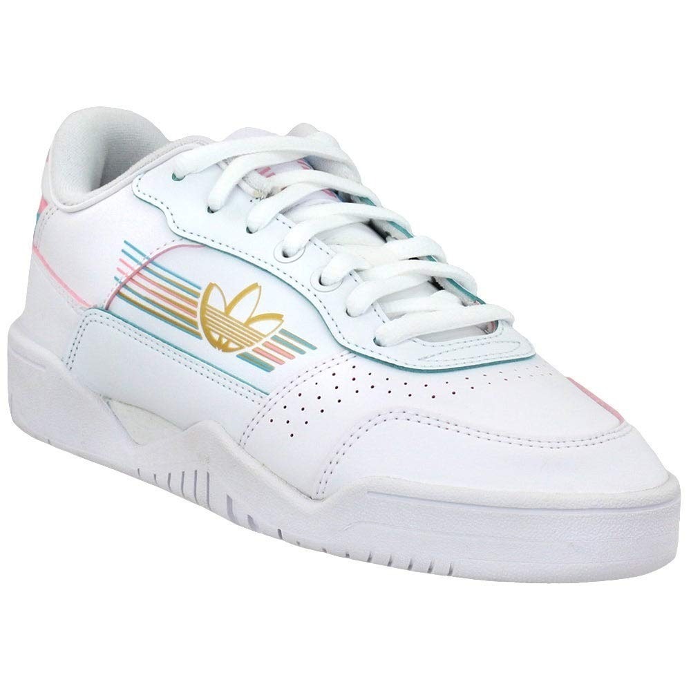 Men's Adidas Carrera Low Pride Sneaker Shoes FY9018, White, Size 10 NEW